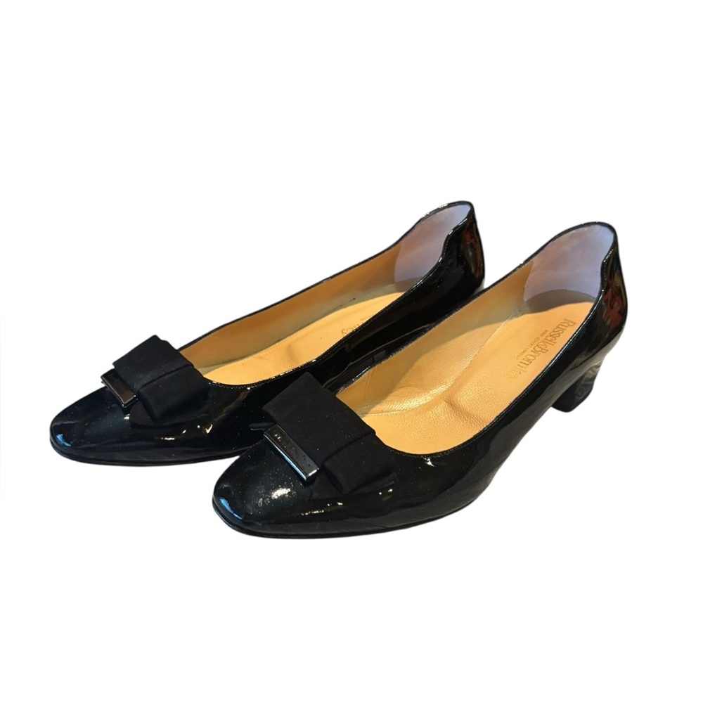 Russel & Bromley Bowline Black Patent‎ Leather Mid Heal size 41/10